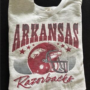 Hanes Gray Arkansas Razorbacks Sweatshirt